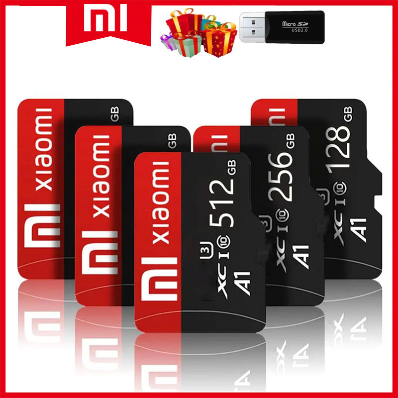 Xiaomi Miniature SD/TF การ์ดหน่วยความจํา 2tb/1tb/512gb/128gb/256gb Class 10 A1 การ์ดหน่วยความจําแฟลชความเร็วสูง 8gb/16gb/32gb/64gb การ์ดหน่วยความจํา เหมาะสําหรับโทรศัพท์มือถือ คอมพิวเตอร์ กล้อง กล้อง