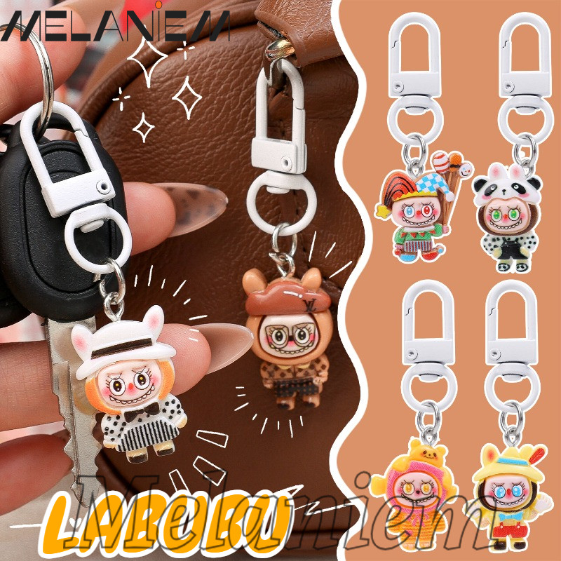 Dressing Labubu พวงกุญแจ - ของขวัญสําหรับเพื่อน คู่รัก - กระเป๋าเป้สะพายหลัง เครื่องประดับแขวนรถ - แฟชั่น การ์ตูน Kawaii - จี้ตุ๊กตา Anime Labubu Series
