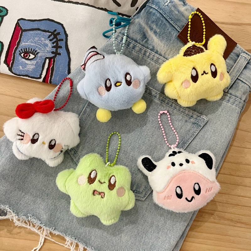 การ์ตูน Navy Star Kirby พวงกุญแจตุ๊กตาตุ๊กตาของเล่นกระเป๋าจี้แขวนตกแต่ง