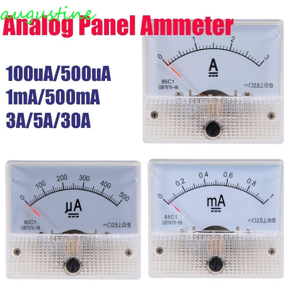 Augustine แอมป์มิเตอร์แผงอนาล็อก, DC 85C1 Amp เมตร, หัวแอมป์มิเตอร์ 100uA/500uA/1mA Precision 500mA/