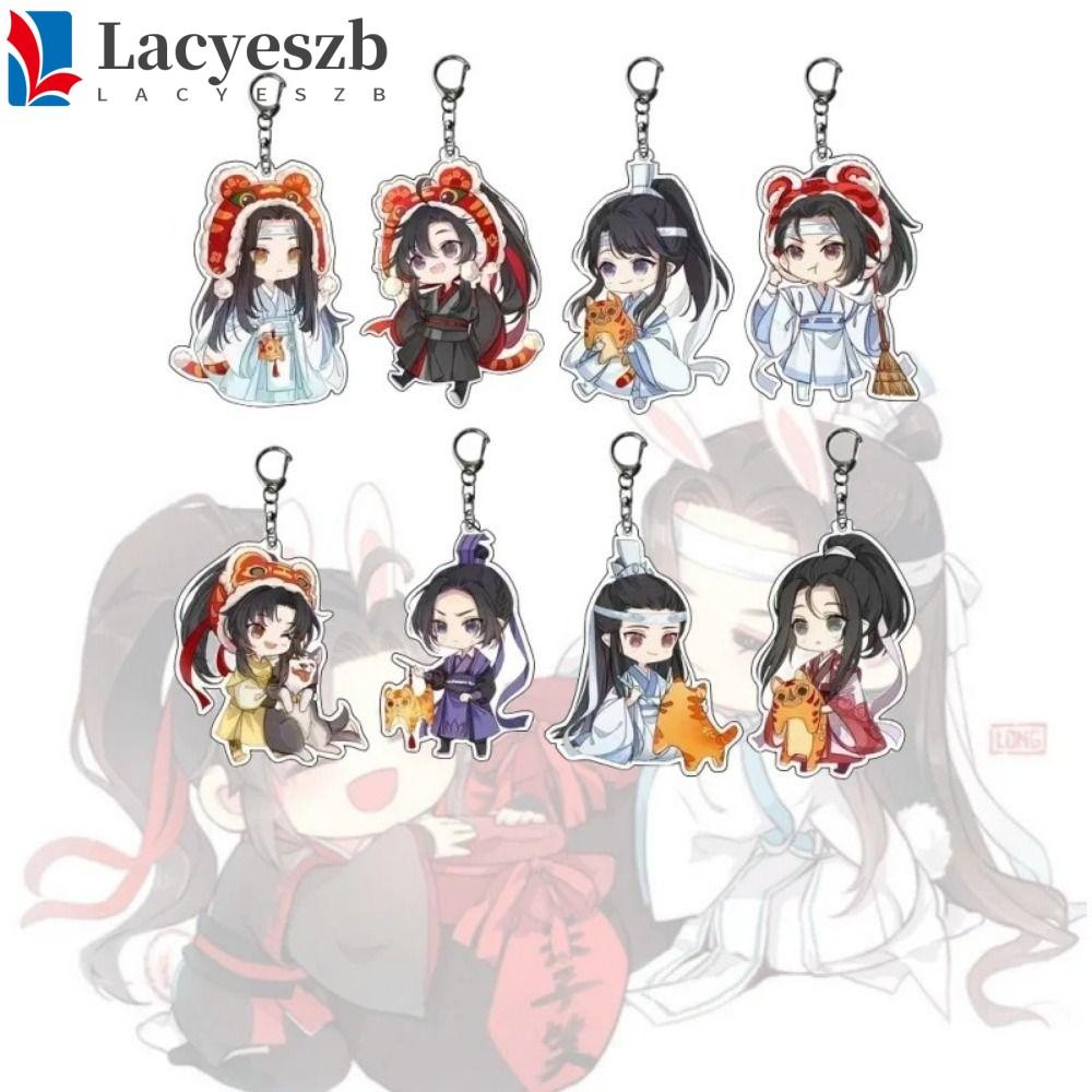 Lacyeszb Mo Dao Zu Shi พวงกุญแจ, Mo Dao Zu Shi อะนิเมะ BL อะนิเมะพวงกุญแจอะคริลิค, Trinket Wei Wuxian อะคริลิคการ์ตูนการ์ตูนตัวอักษรอะคริลิคจี้เครื่องประดับของขวัญ