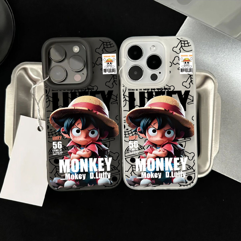 GOOD เคสโทรศัพท์การ์ตูน Matte น้ำแข็ง เชอร์รี่ ฝาครอบโทรศัพท์นุ่ม IPhone 11 14 15 13 12 Pro MAX XR 7/8 Plus 16 XS MAX