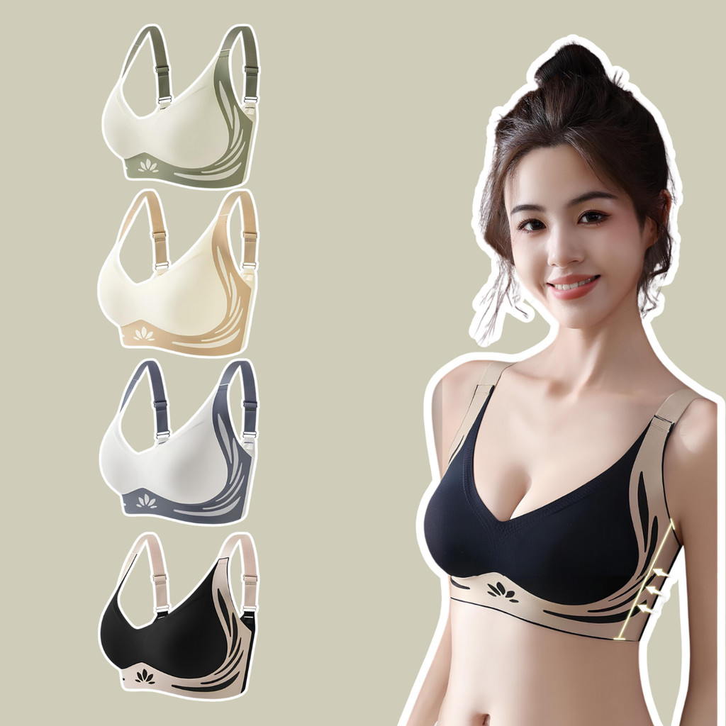 พร้อมส่ง ชุดชั้นในไร้รอยต่อ บราดันทรงไร้สาย สำหรับผู้หญิง ซัพพอร์ทเนื้อนุ่ม ปรับได้  ป้องกันการหย่อนคล้อย ไร้ตะเข็บ