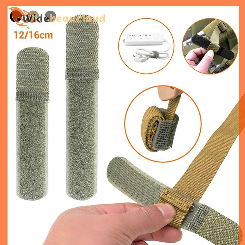 Widebeaucloud 10 ชิ้นสายรัดไนลอนสายรัด Webbing Organizer Fix Hook Loop Grip ห่อสายไฟReusableกระเป๋าเป้สะพายหลัง Fastener Buckle