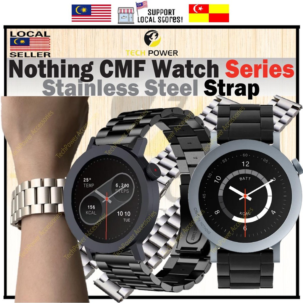 Nothing CMF Watch 3 Pro / Pro 2 / CMF Watch Pro Strap สายสแตนเลส, Tamali Jam Keluli Kualiti Baik ไม่