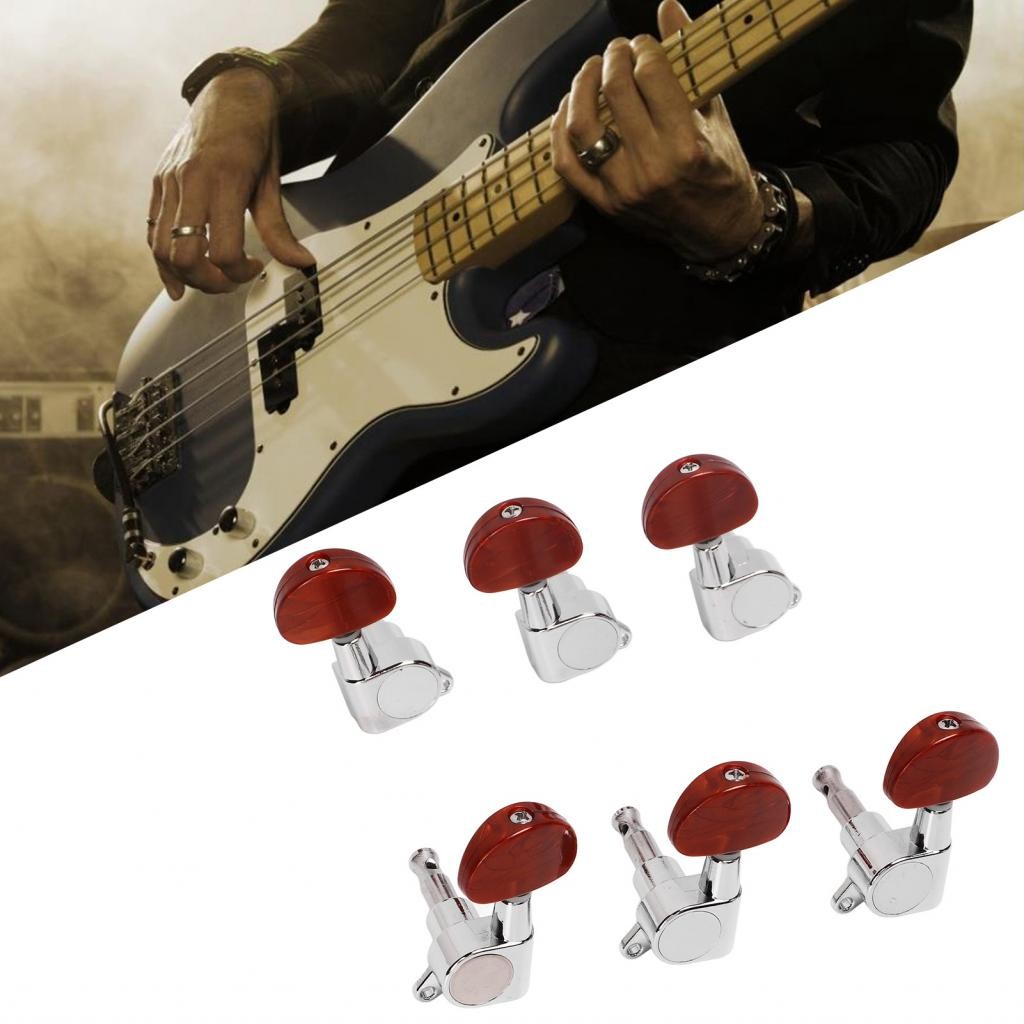 Guitars Tuner Head 6PCS Guitar String Tuning Peg 3 ซ้ายขวาสำหรับการเปลี่ยน