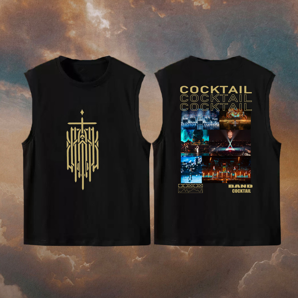 2025 Cocktail Ever Tour เสื้อกั๊กคอนเสิร์ตแขนกุด ผ้าระบายอากาศได้ดี