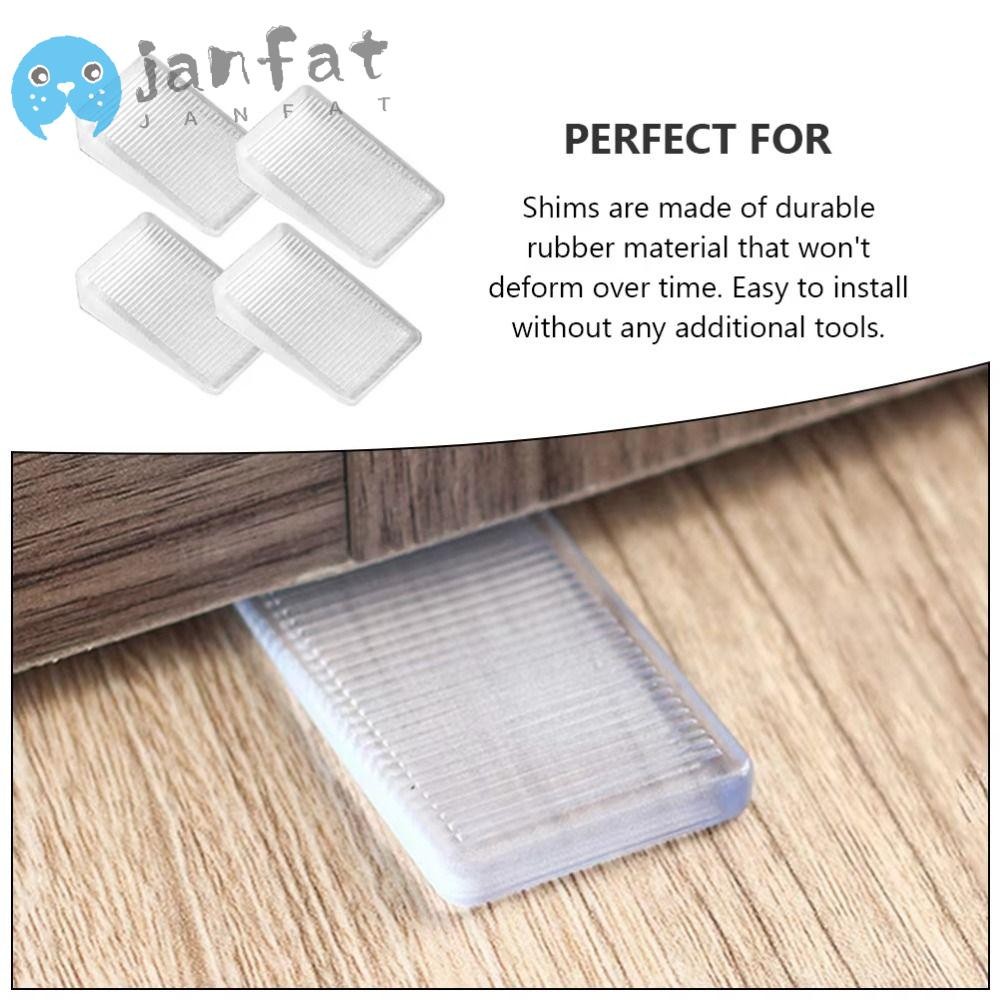 Janfat แผ่นยางเท้าเฟอร์นิเจอร์, เครื่องปรับระดับลิ่มแบบปรับได้, เครื่องปรับระดับเฟอร์นิเจอร์อเนกประสงค์ที่ทนทานสําหรับประตู
