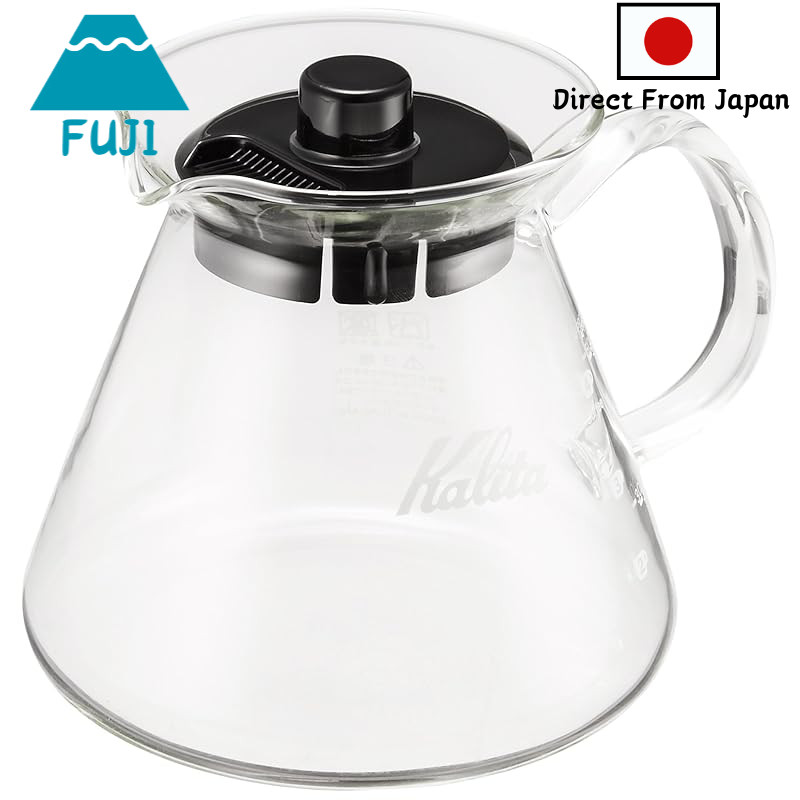 Kalita Pour-over Coffee Server, Easy to Pour, Heat-Resistant Glass, 500ml, Serves 2-4 People, Microw