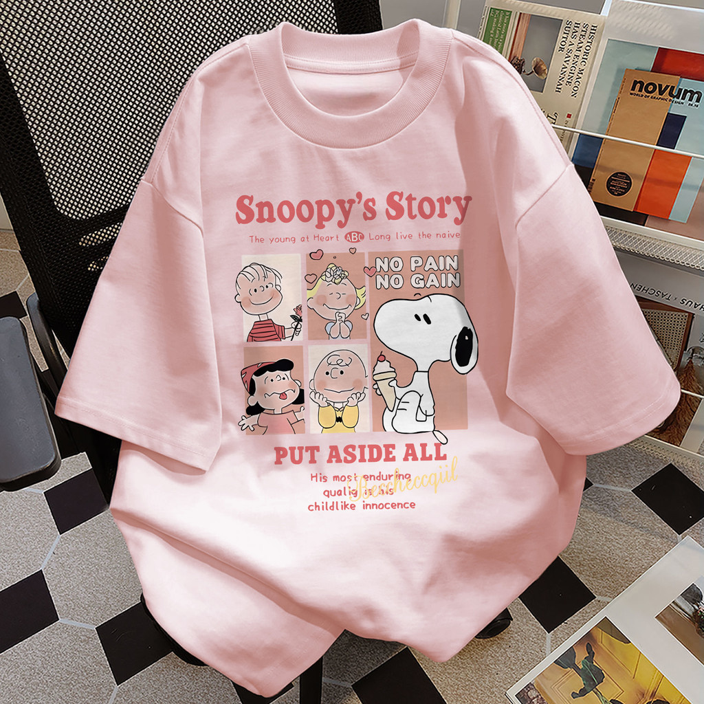 (จัดส่งตลอด 24 ชั่วโมง）Angle Official เสื้อยืดผู้หญิงผ้าฝ้ายแท้แฟชั่นพิมพ์ระบายอากาศได้สบาย