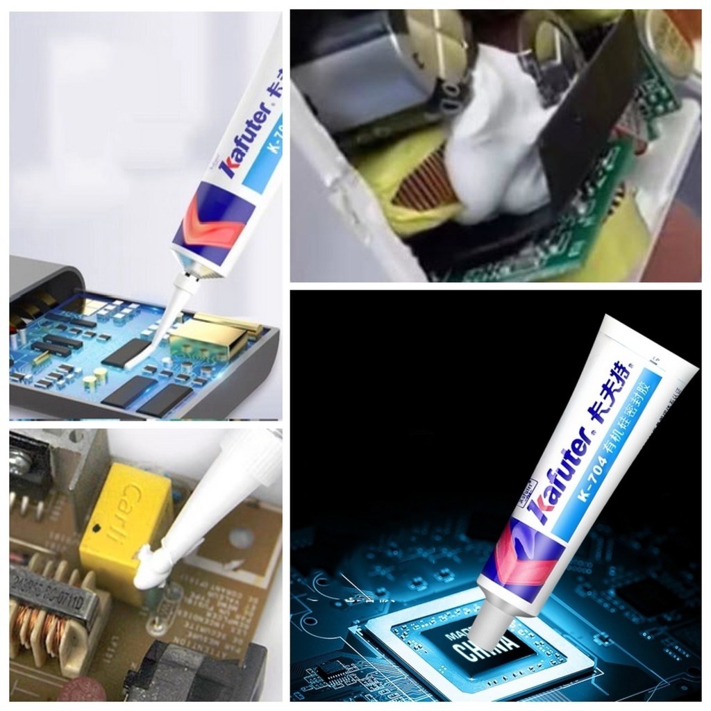 🎀 กาวซิลิโคน กาว สีดำ สีขาว ซีล ซิลิโคน Kafuter กาวยางซิลิโคน รุ่นอัพเกรด เนื้อแน่น กันน้ำ กันความร้อน ของแท้นำเข้า 🎀 - รูปที่ 5