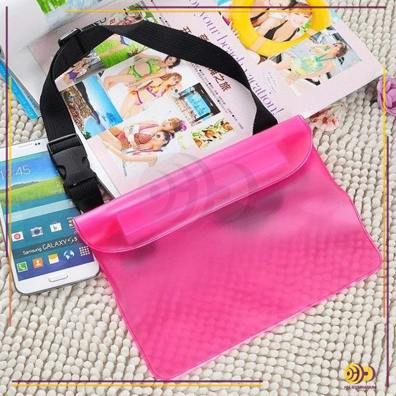 เนื้อผ้านุ่มสบาย  ซองกันน้ำแบบคาดอก ซองกันน้ำเล่นสงกรานต์ สีทึบ ดำน้ำ กระเป๋ากันน้ำคาดอก โทรศัพท์ สัมผัสได้ HH - รูปที่ 7