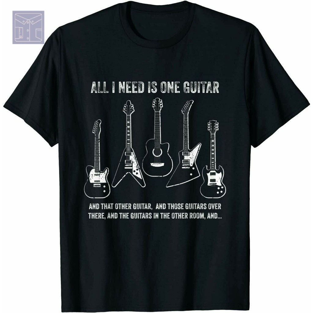 เสื้อยืดลายกีตาร์วินเทจ สำหรับสายดนตรี ลายตลกเท่ๆ ให้เป็นของขวัญวันเกิดหรือใส่เองก็เก๋ S-5XL