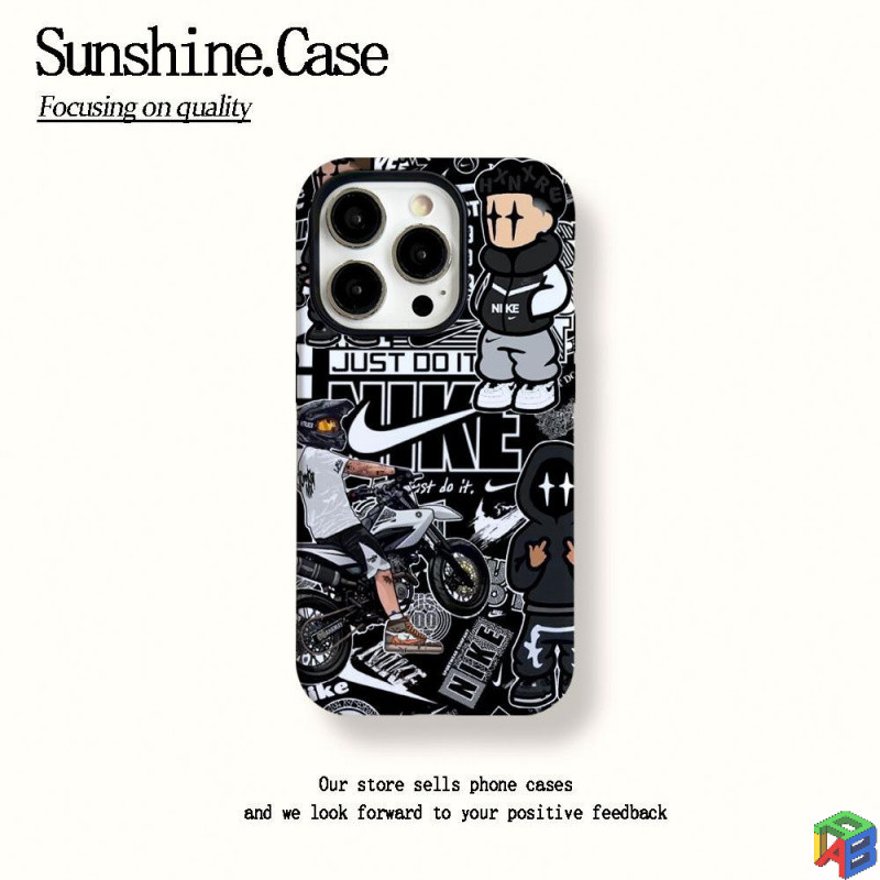 หัวรถจักร แฟชั่นแบรนด์ iphone 16/17pro เคสโทรศัพท์ Iphone15Promax ฟิล์มใหม่ 2-in-1 14/13Promax 12/11promax 7/8Plus Xsmax ฝาครอบป้องกันสองชั้น - รูปที่ 4