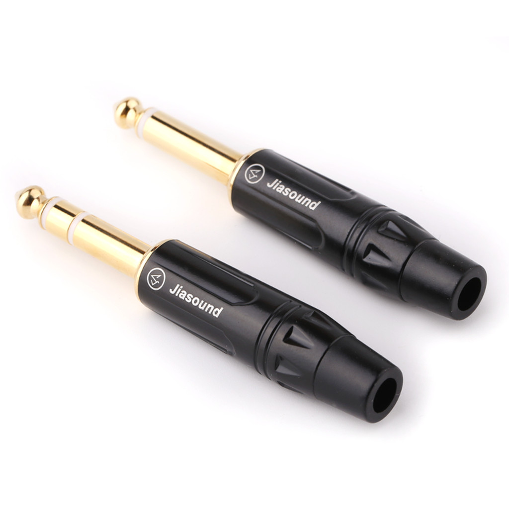 (มีตัวเลือก) [PJ] Jiasound 814BG 815BG ปลั๊กโฟน 1/4" ชุบทอง สำหรับเข้าสาย