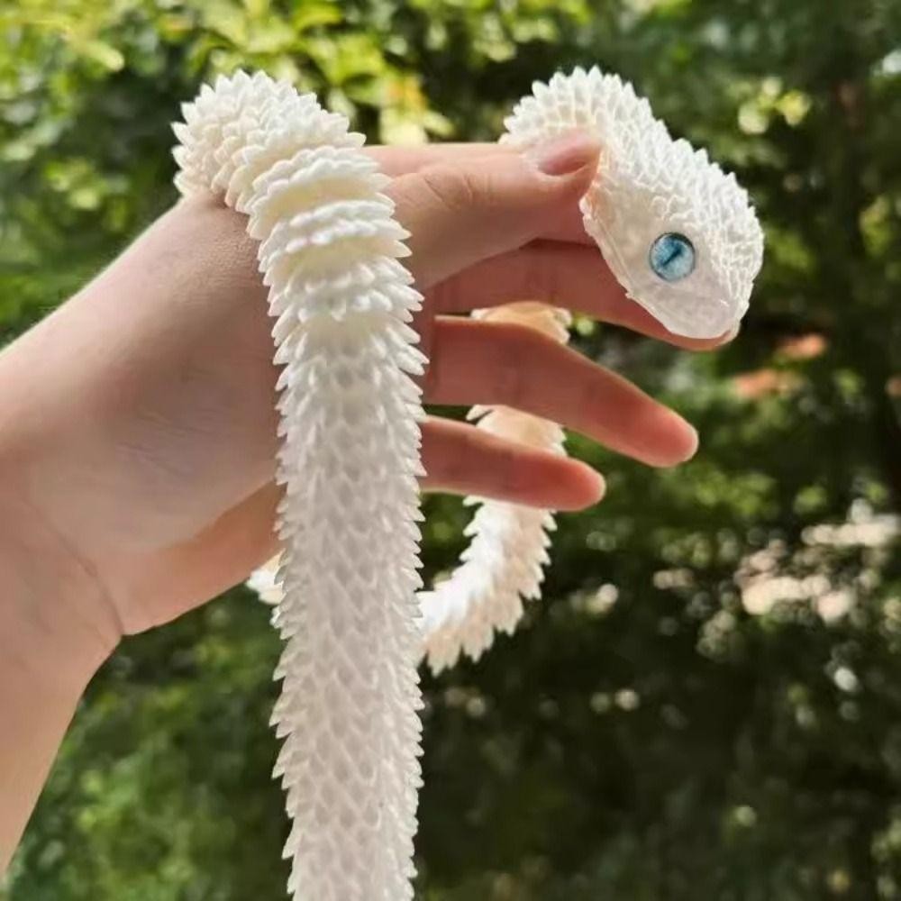 Quantumtech เครื่องประดับงูเรืองแสง, โมเดลจําลองสัตว์ที่สมจริงที่สร้างสรรค์, จําลองหมุนได้แบบดั้งเดิม PLA 3D พิมพ์งูของขวัญคริสต์มาส - รูปที่ 3