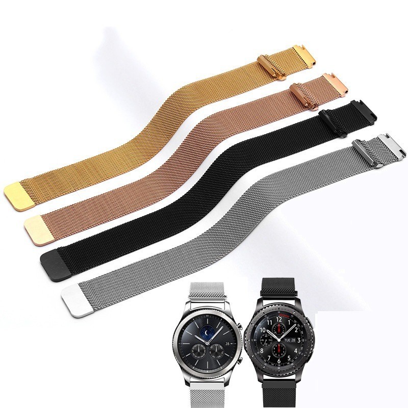 เหมาะสําหรับนาฬิกา หัวเว่ย GT3 20/22มม ประเภทโซ่แม่เหล็กสายสแตนเลสสายรัด