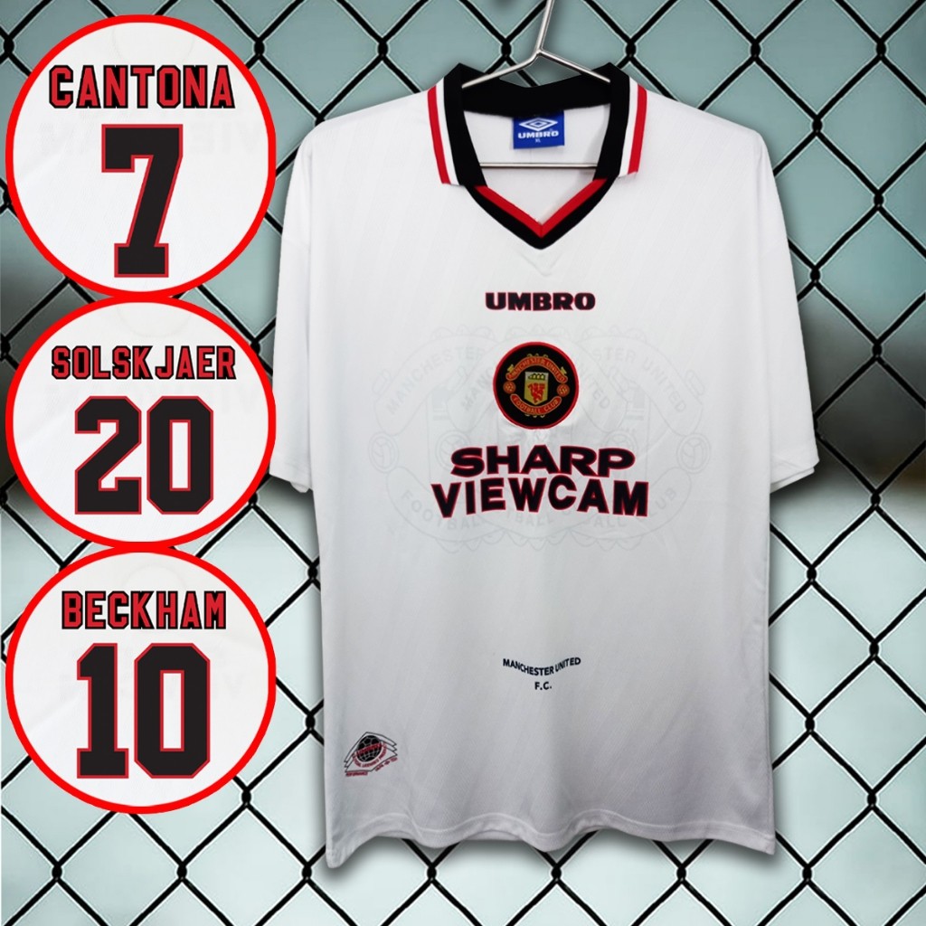 1996-97 Manchester away United Mens Retro Jersey ชื่อหมายเลขไซส์ S-2XL