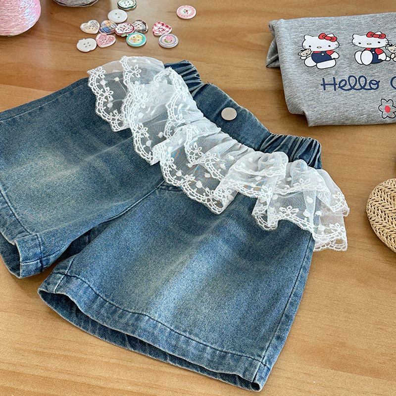 ฤดูร้อนสาวคอกลมแขนสั้นเด็กการ์ตูนเสื้อยืดเด็กแฟชั่น สูงสุด - รูปที่ 3