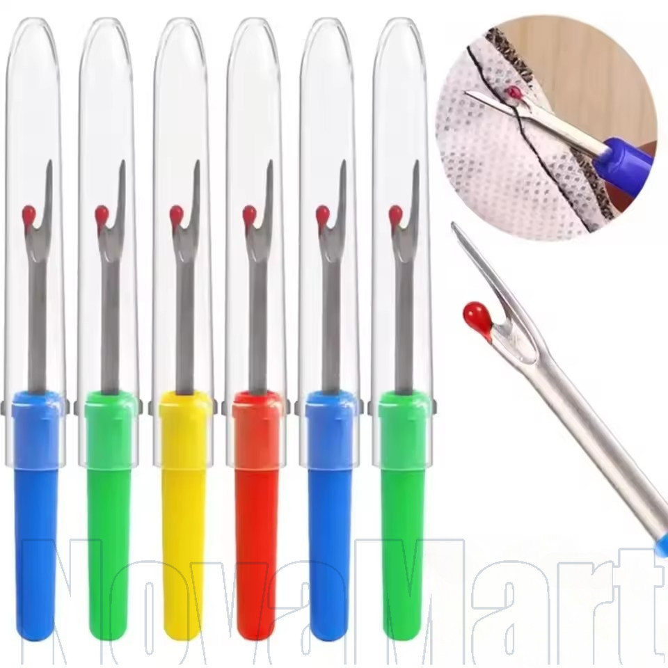 เครื่องกําจัดด้ายเย็บผ้า 5 ชิ้น - เครื่องตัดด้ายหัตถกรรมตะเข็บ Ripper Stitch Unpicker - ที่จับพลาสติก - เครื่องมือเย็บผ้า - DIY Cross-Stitch เย็บปักถักร้อยเครื่องมือ - อุปกรณ์ศิลปะเข็ม
