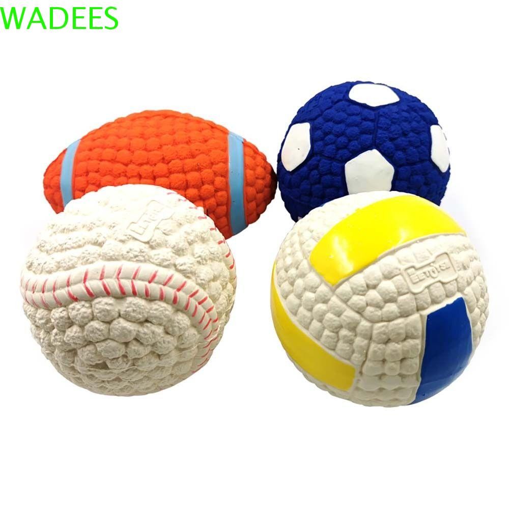 Wadees สุนัข Chew ของเล่น Squeaky ทําความสะอาดฟันน้ํายางธรรมชาติสัตว์เลี้ยง Ball กัดทนสําหรับสุนัขขนาดเล็กขนาดใหญ่สัตว์เลี้ยงการฝึกอบรมของเล่น