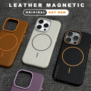 Leather Magnetic เคสทรศัพท์ For Samsung A56 5G เคส A55 A16 A15 A06 A05s A36 A26 A35 S25 Ultra S24 FE S23 S22 Ultra