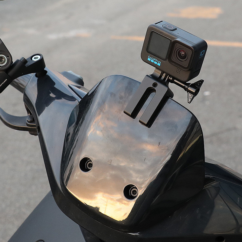 คลิปยึดกล้องกีฬากระจกรถจักรยานยนต์เหมาะสําหรับ gopro/DJI action4/3 Shadowstone x4/x3 ขี่จักรยาน