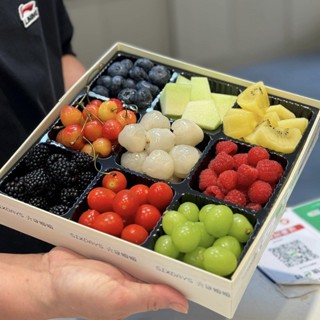 High-End Jiugongge ผลไม้ผลไม้ตัดกล่องบรรจุภัณฑ์กระดาษพลาสติก…