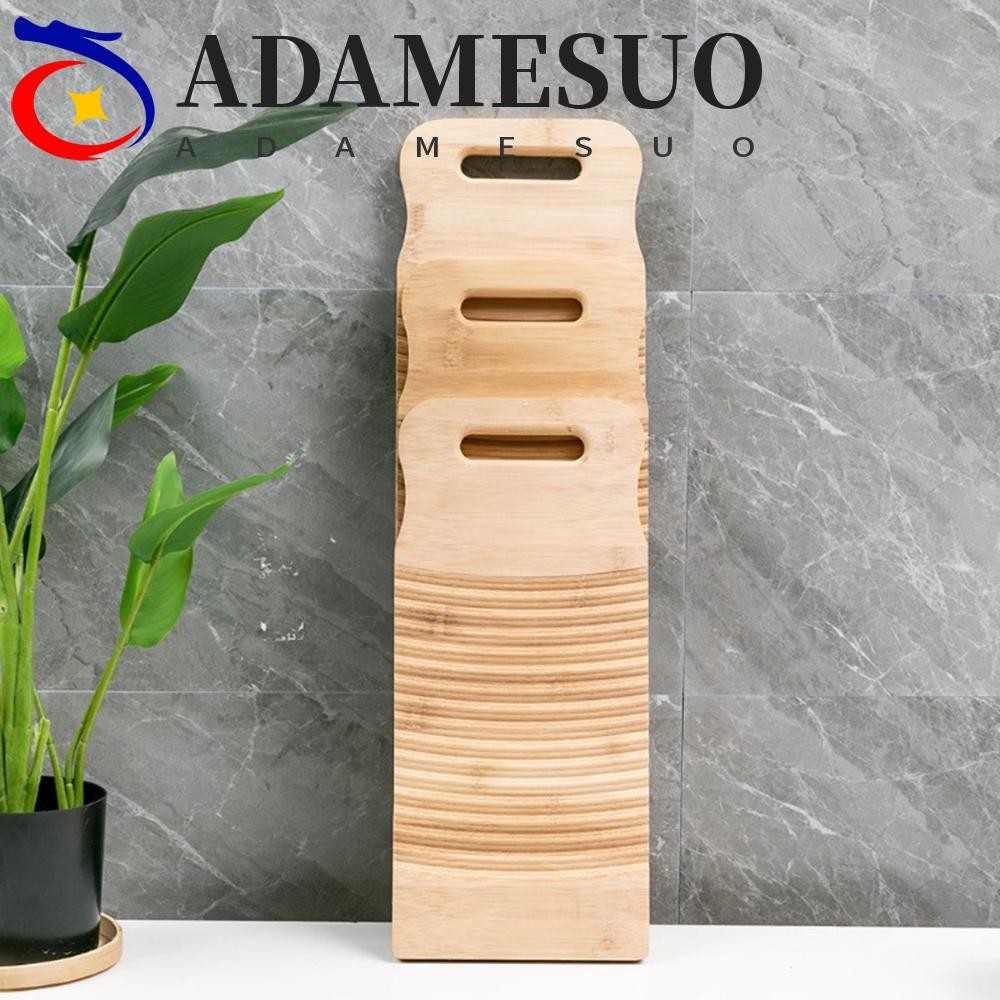 Adamesuo Washboard ปฏิบัติบ้านไม้ไผ่ Thicken Anti-slip กระดานซักผ้าทนทาน