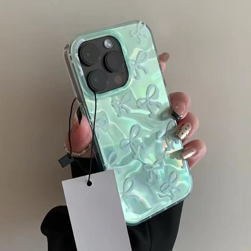 Bowknot Pearl 3D สีสันสําหรับ Poco X7 M7 X6 M6 X5 Pro F5 X3 Pro M5 M4 5G M5S C75 Xiaomi Redmi 13X A3 Pro A4 12C 10C Mi 14T กรณีเลเซอร์ - รูปที่ 6