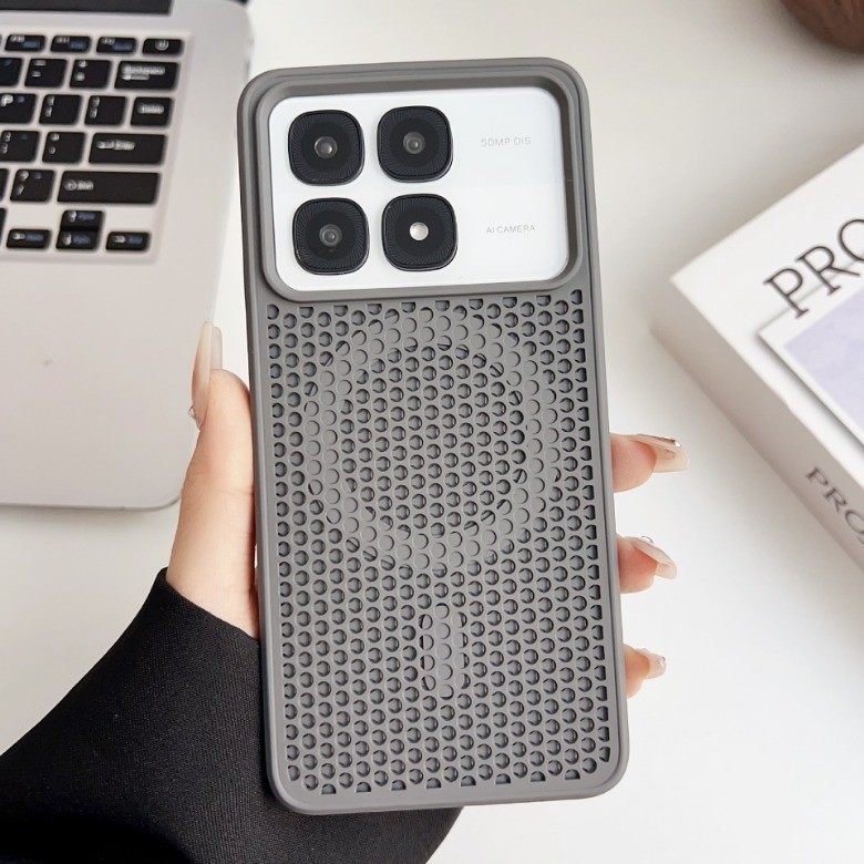 หรูหราแม่เหล็กกระจายความร้อนเคสโทรศัพท์สําหรับ Mi 15 14 13 Pro 13T Poco F7 Ultra F6 F5 Pro ปลอกรังผึ้งหลุมระบายความร้อนกันกระแทกฮาร์ดปกหลัง
