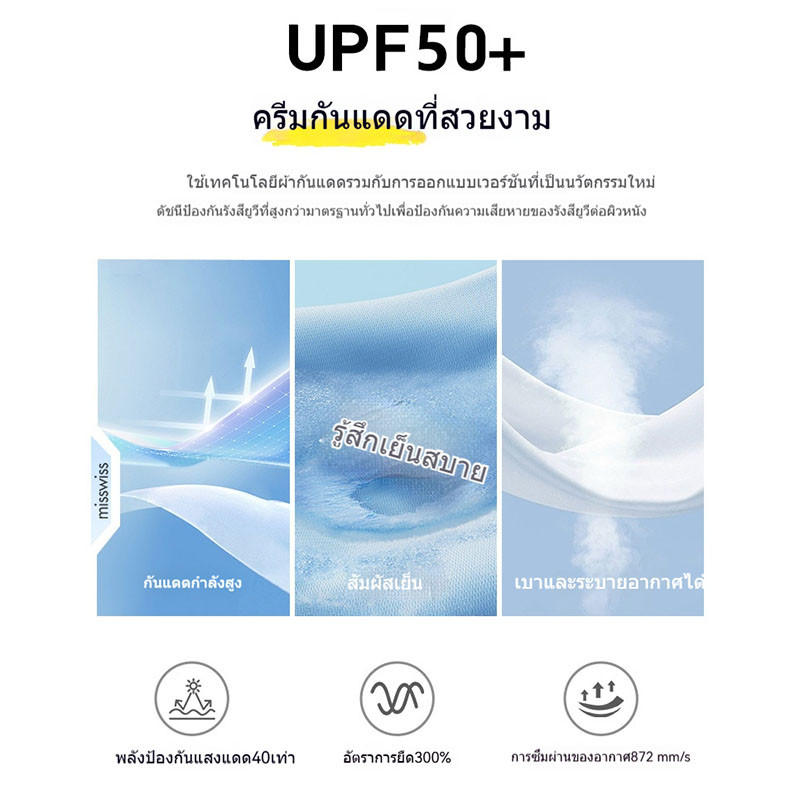 เสื้อกันแดดสตรี 2025 คอลเลคชัน ผ้าไหม UPF50+ ป้องกันรังสียูวี ดีไซน์ยาวคลุมตัว ระบายอากาศสูง ใช้งานกลางแจ้ง ท่องเที่ยว