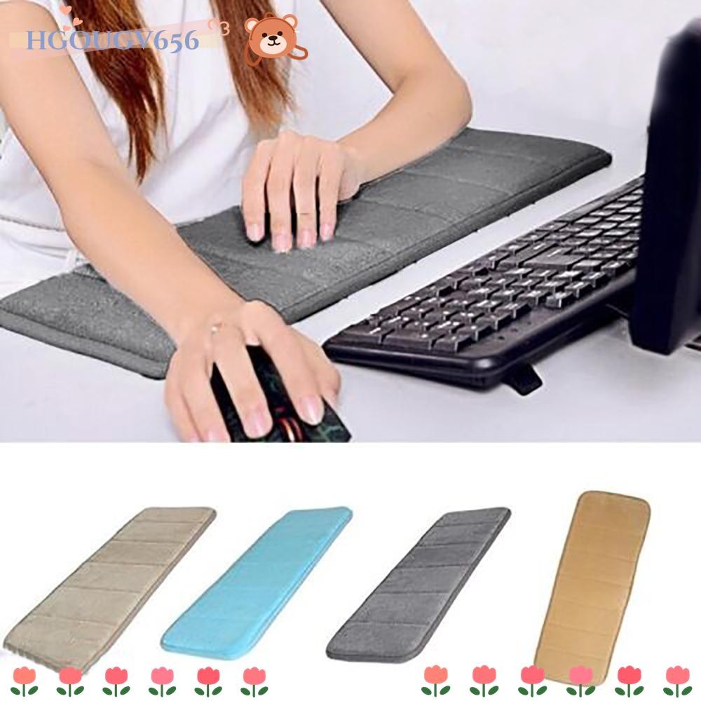 HGOUGV656 แป้นข้อศอกคีย์บอร์ด,แผ่นรองข้อศอกข้อมือคอมพิวเตอร์ดูดซับเหงื่อนุ่มพิเศษ,ของขวัญผ้าฝ้าย60*20ซม.ที่วางข้อศอกคีย์บอร์ดสําหรับเดสก์ท็อปโต๊ะ