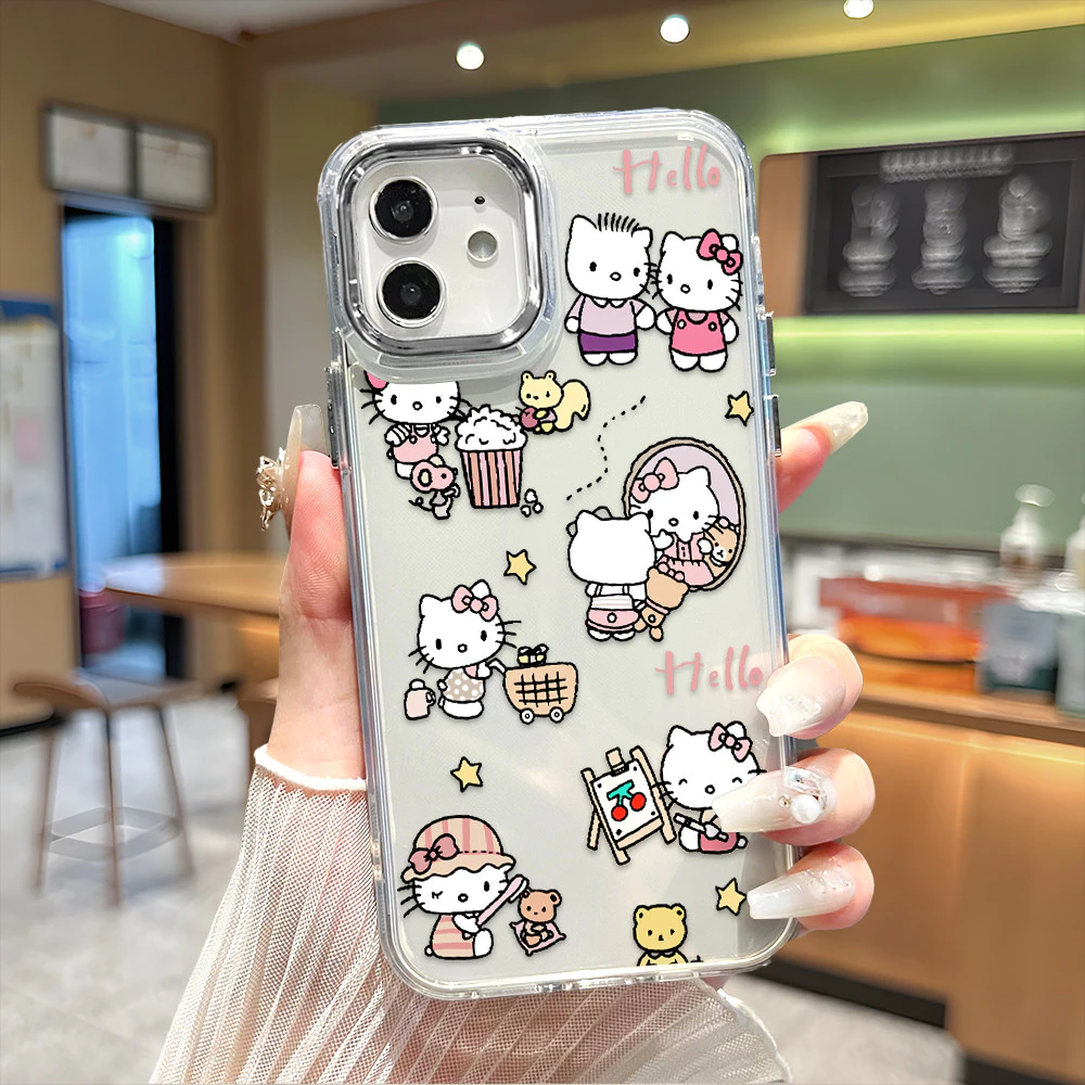 iPhone 16 15 14 13 12 11 8 7 6 X XS XR SE Plus Pro Max 2020 2022 Apple กรอบรูปโลหะ เคสไอโฟน เคสเมท JSXK สายแพร แบบใส thumbnail 4