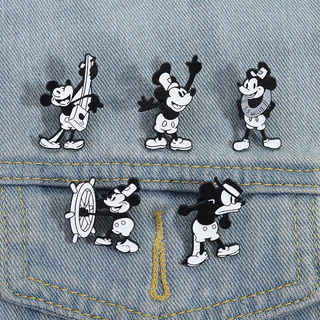 น่ารักตลกมิกกี้เมาส์เคลือบ Pins เข็มกลัดอะนิเมะตัวอักษรเข็มกลัด Pin ป้ายการ์ตูนอุปกรณ์เสริมของขวัญสําหรับเด็ก