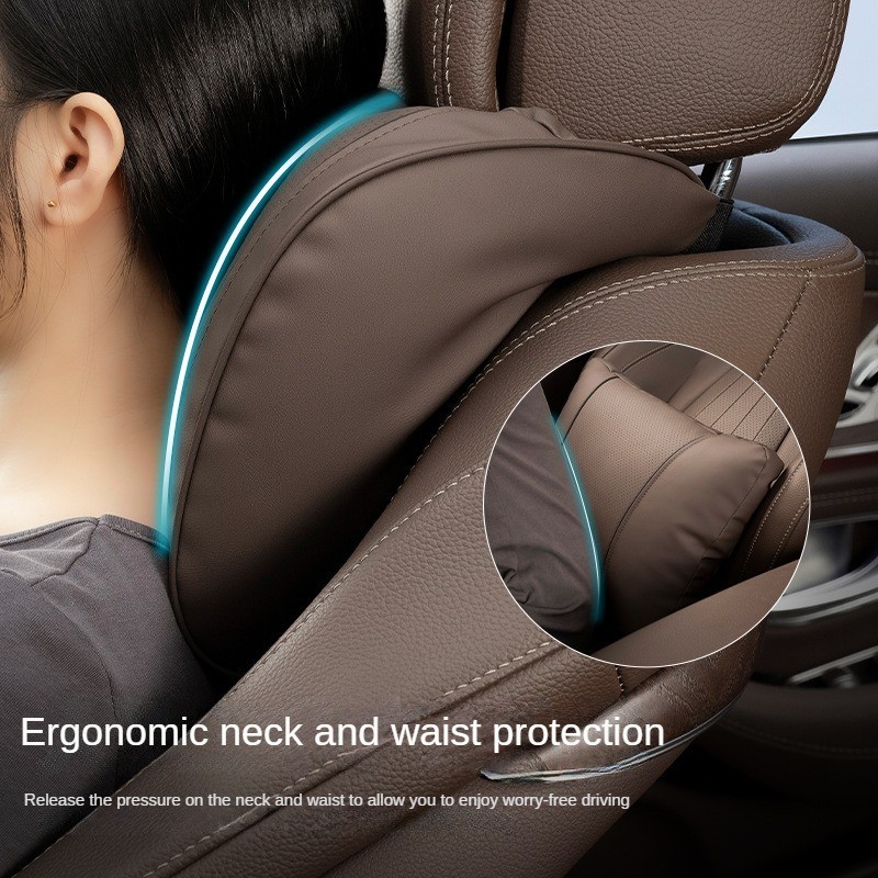 หมอนรองคอรถยนต์ระดับไฮเอนด์ NAPPA Leather Headrest Waist Support Pad - รูปที่ 3