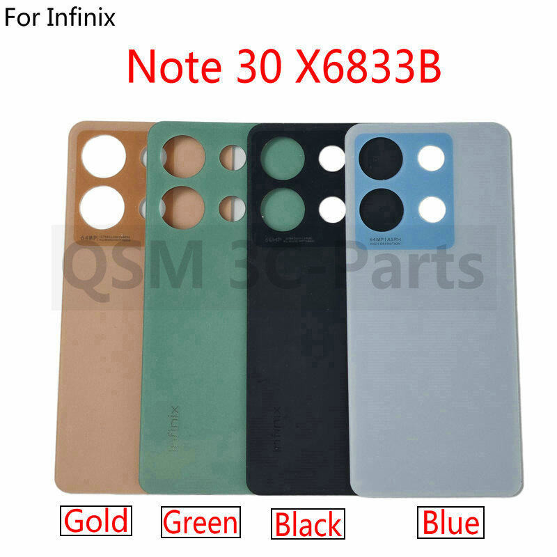 สําหรับ infinix Note 30 4G / X6833 X6833B ที่อยู่อาศัยปกหลังแบตเตอรี่ประตูกรณีเปลี่ยนอะไหล่ซ่อมปกหลั