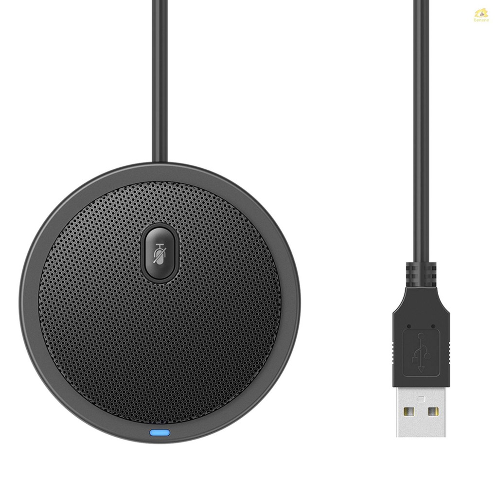 UM02 USB Omni-directional Condenser Microphone Mic for Meeting Business Conference Computer Desktop 