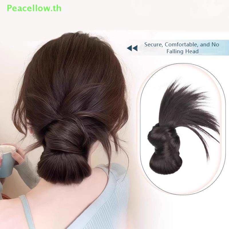 Peacellow ผู้หญิงครึ่ง tie ผม Claw ลูกขนไก่ Lazy Meatball คลิปปูวิกผมจับคลิปผมหางม้าสูงอุปกรณ์เสริมผม TH