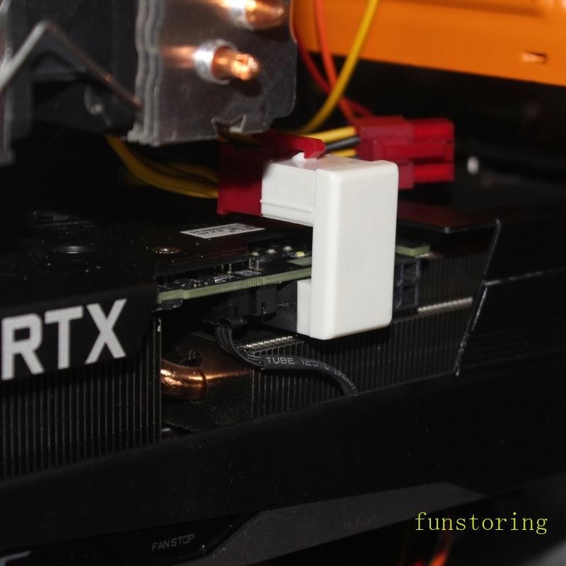 FUN เดสก์ท็อปกราฟิกการ์ด GPU อะแดปเตอร์บอร์ด GPU PCIe 8 Pin U เปิด 180 องศาตัวเชื่อมต่อมุม