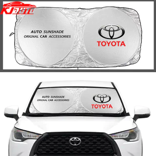 Toyota กระจกรถยนต์ด้านหน้า Sun Shade สําหรับ Toyota Vios Raize Wigo Rush BZ4x Veloz Yaris Ativ Innova Avanza Altis Sun Visor Hunter Protector ด้านหน้า SunShade ภายใน