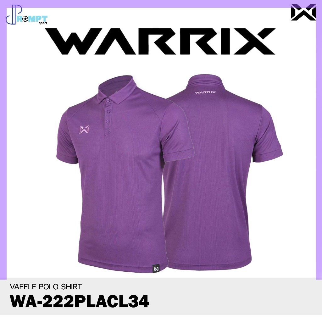 SPORT เสื้อสีพื้น เสื้อโปโลวอริกซ์ WARRIX VAFFLE รุ่น WA-222PLACL34 ชุดที่ 1 เสื้อโปโล ของแท้100% - รูปที่ 4
