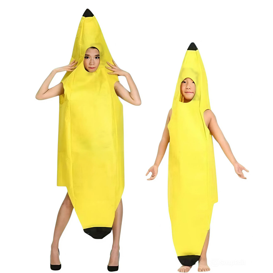 ชุดกล้วย กล้วยผู้ใหญ่,เด็ก ชุดแฟนซีกล้วยหอม ชุดปาร์ตี้,ปีใหม่ Banana Suit 🚚ด่วนมีส่งGrabค่า