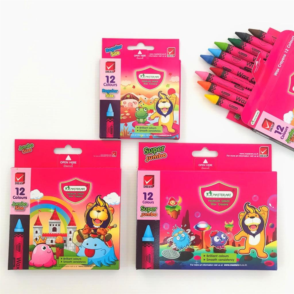 สีเทียนจัมโบ้ 8 12 16สี มาสเตอร์อาร์ต สีเทียนสําหรับเด็ก สีเสริมพัฒนาการ สีระบาย พร้อมส่ง