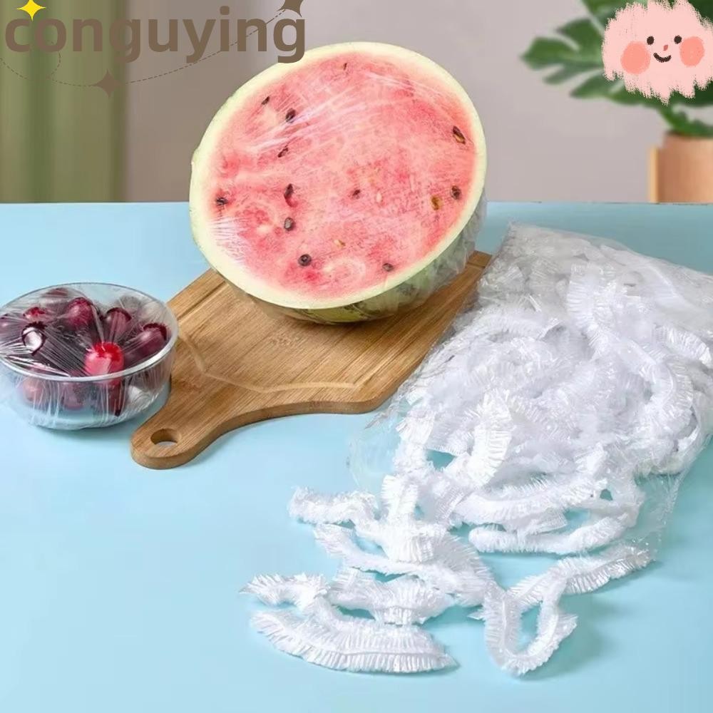 สับสน 100ชิ้นชามปก,ฝาครอบอาหารที่มีสีสัน สรัน ห่อ,นํามาใช้ใหม่ทิ้งอาหารเกรดตู้เย็นอุปกรณ์สดเก็บถุงพลาสติกครัวเครื่องมื