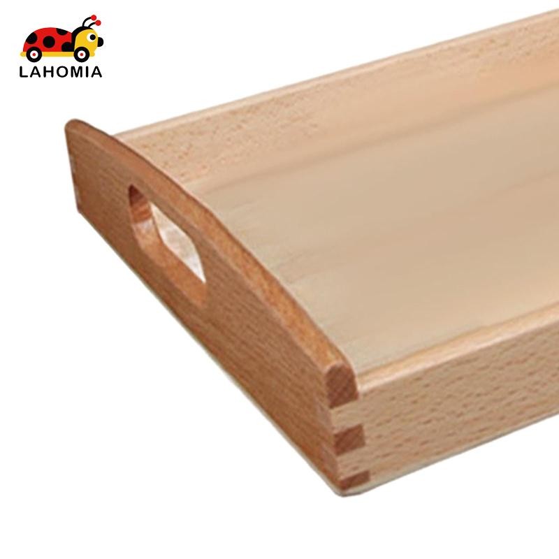 ลาโฮเมีย มอนเตสซอรี่ ถาดยังไม่เสร็จช่วยสอนพร้อมที่จับรูปสี่เหลี่ยมผืนผ้าสําหรับพรรคเสิร์ฟอาหารค่ําขนมงานฝีมือครัว - รูปที่ 4