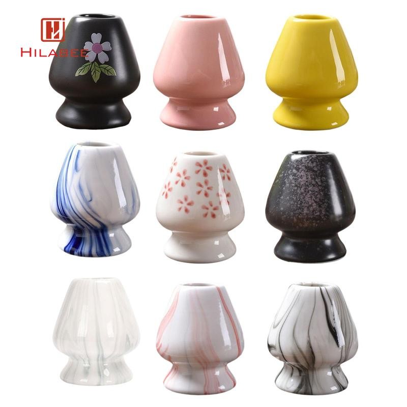 [hilabee] ญี่ปุ่น Matcha Whisk Stand พิธีชงชา Matcha Bowl Chasen Stand สําหรับห้องรับประทานอาหารในครัวชามชาเซรามิคที่ใส่มัทฉะ