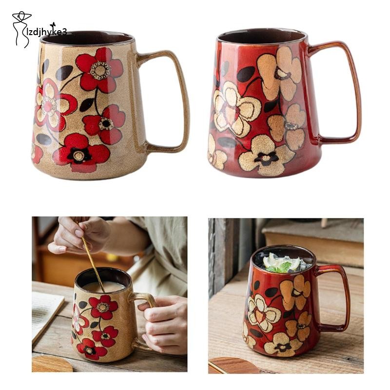 [lzdjhyke3] แก้วกาแฟเซรามิค 700ml ขนาดใหญ่แปลกสไตล์จีนถ้วยชาเครื่องปั้นดินเผาถ้วยสําหรับน้ําผลไม้เอสเปรสโซร้านอาหารผู้ชายผู้หญิงโฮมออฟฟิศ