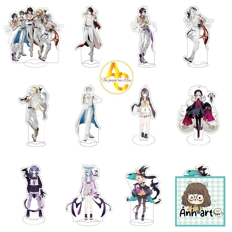 Standee รุ่น Luxiem Rainbow Vtuber Clubs Nijisanji Vox SHU MYSTA IKE LUCA Shoto Study มุมอุปกรณ์ตกแต