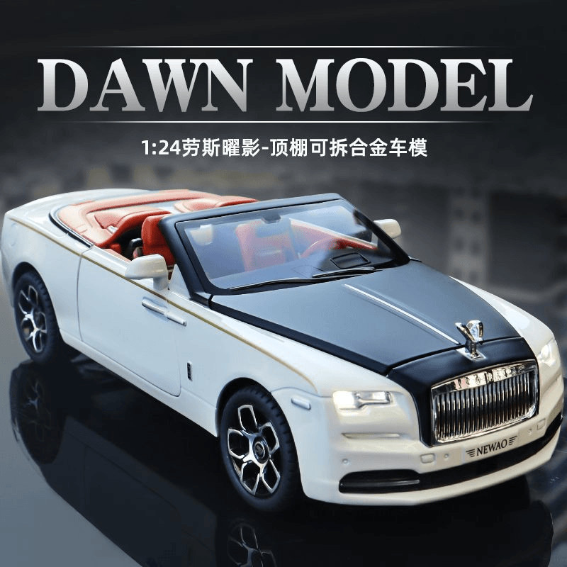 โมเดลรถโลหะผสม Rolls-Royce Dawn โมเดลรถจำลองเปิดประทุน รถของเล่นเด็ก รถหรูของขวัญ OMN5